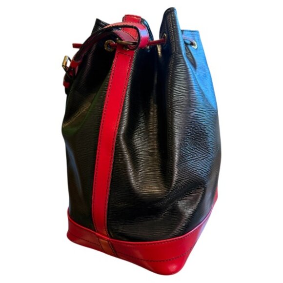 Authentic Vintage Louis Vuitton Epi Bicolor Noé GM | Black & Red - Picture 3 of 7